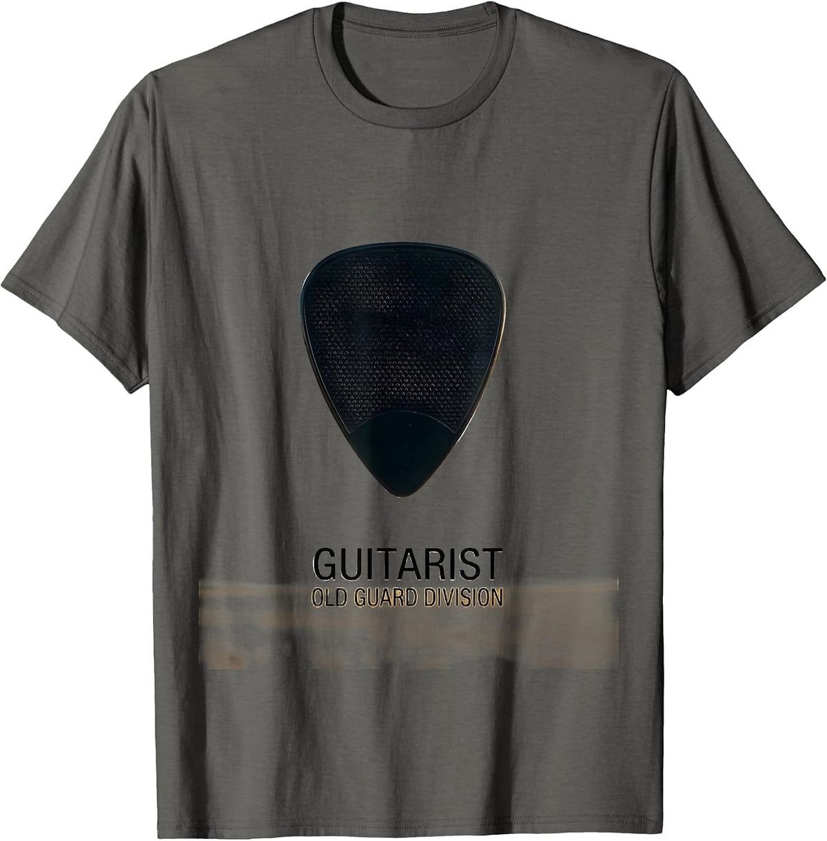 Men's Guitarist Old Guard Division Funny Guitar Player Gift T-Shirt - Asphalt Grey