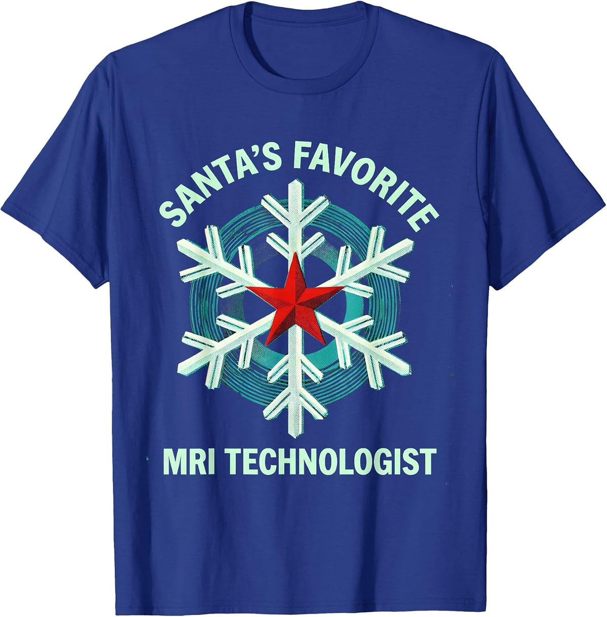 Santa's Favorite MRI Technologist Funny Radiology Tech T-Shirt - Royal Blue