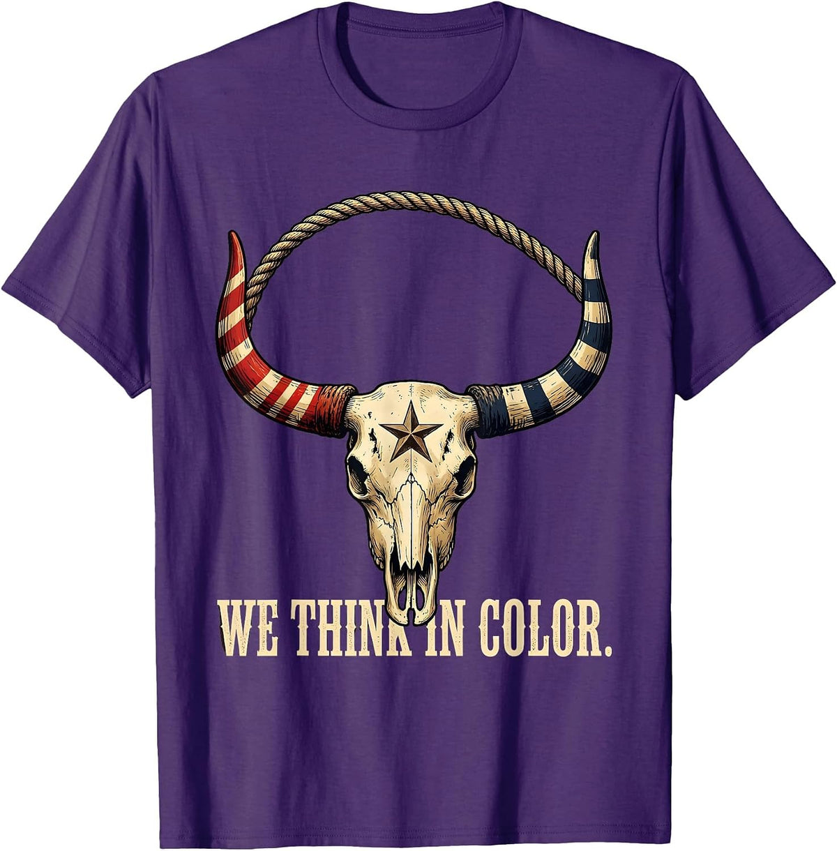 We Think In Color Neurodiversity Design T-Shirt - Purple