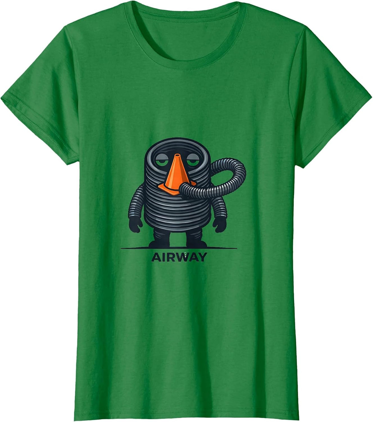 Women's Airway Respiratory Therapist RT Care Week Pulmonology T-Shirt - Kelly Green