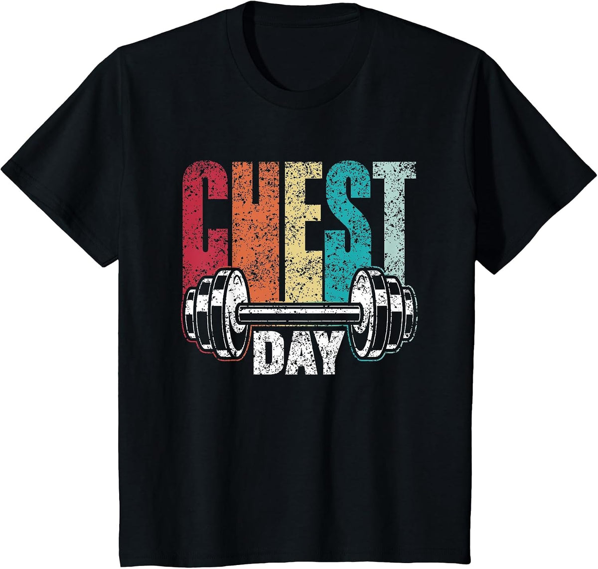 Chest Day Workout Weightlifting Gym Bodybuilding Chest Day T-Shirt - Black