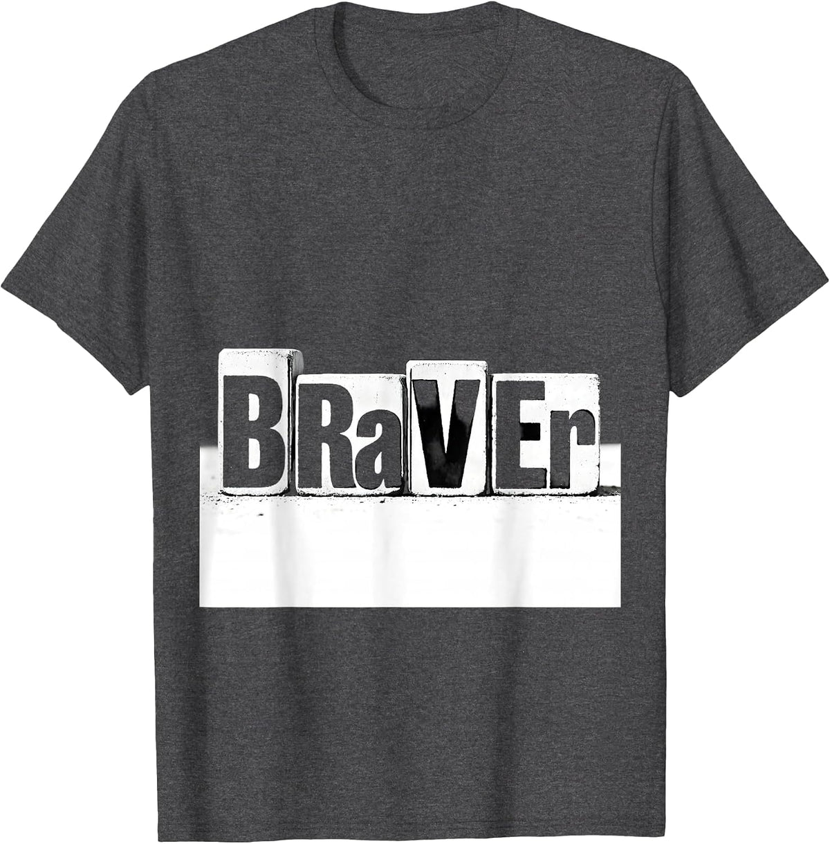 B-Ra-V-Er Funny Chemistry Nerd Humor Science Lover Gift T-Shirt - Dark Heather Grey