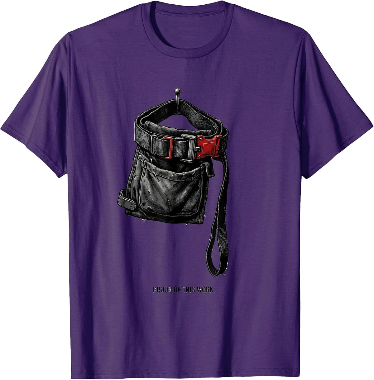 Men's Proud Of This Work Patriotic Labor Day Union Worker Pride T-Shirt - Purple