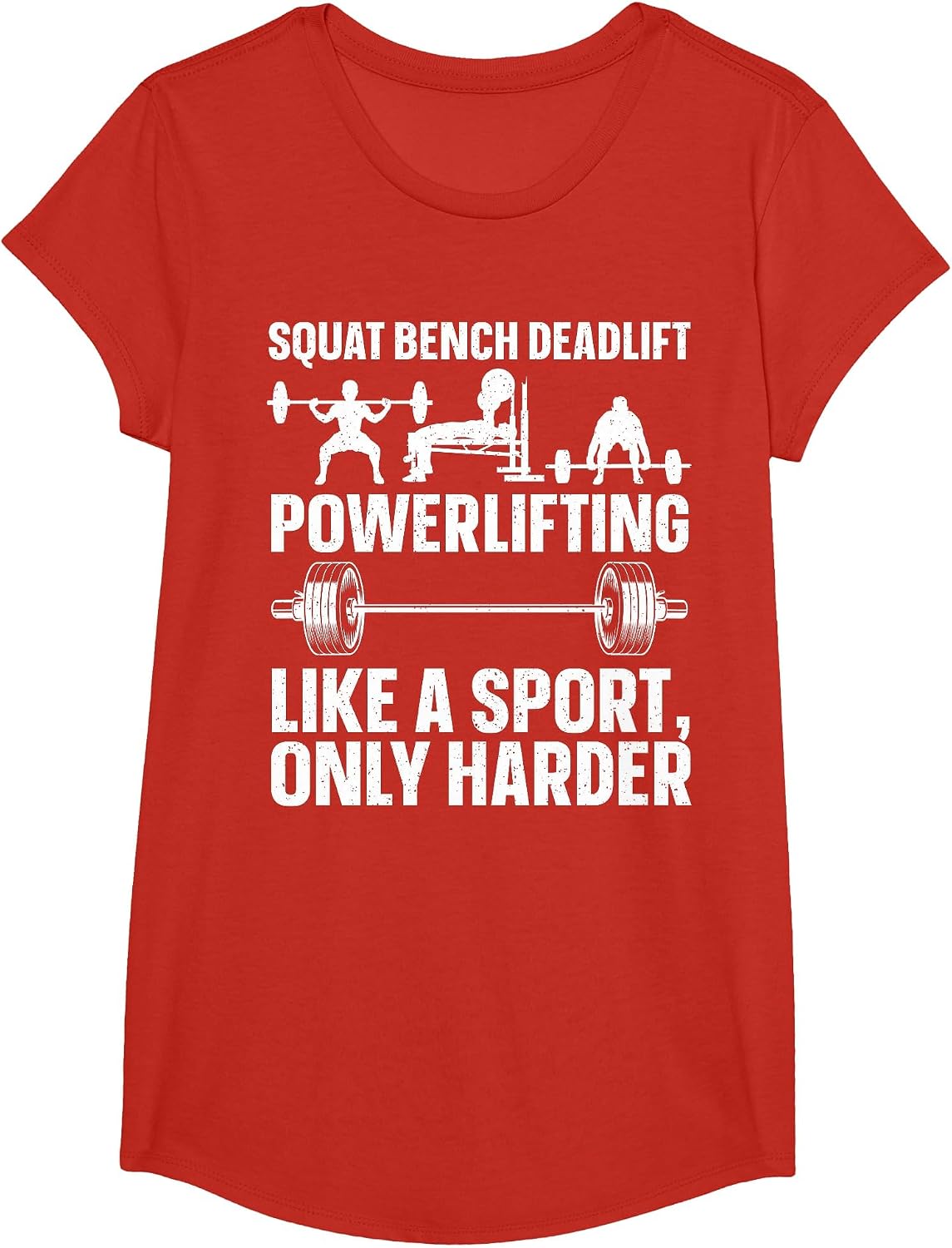 Powerlifting Design for Men Women Weightlifter Power Lifting T-Shirt - Girls Red