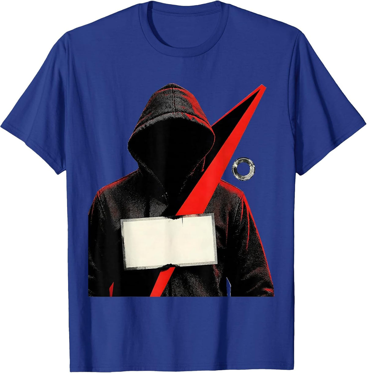Designer Hooded Layer Constructivist Streetwear T-Shirt - Royal Blue