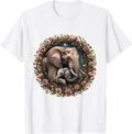 Mama and Baby Elephant Bond Maternity Gift T-Shirt - White