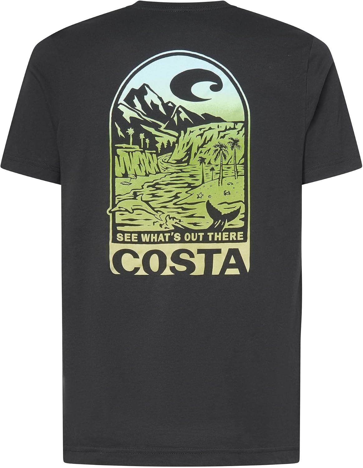 Costa Del Mar Men's Stream to Sea West T-Shirt - Washed Black