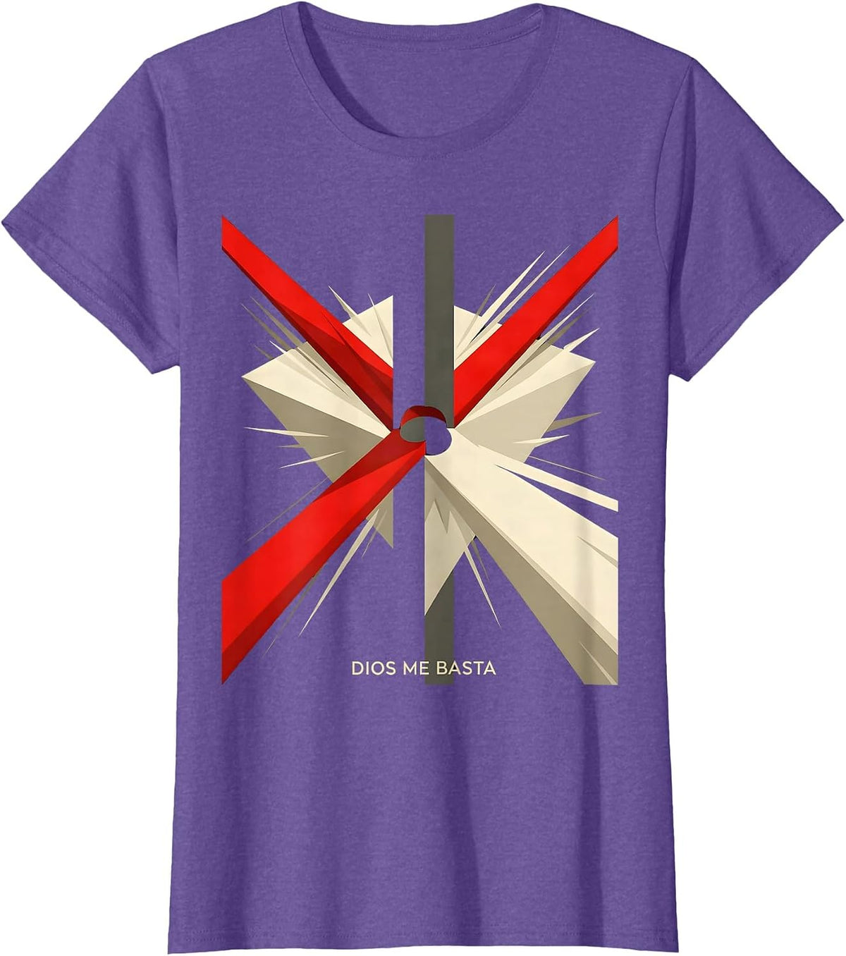 Women's Dios Me Basta Constructivist Christian Spanish Faith T-Shirt - Purple Heather