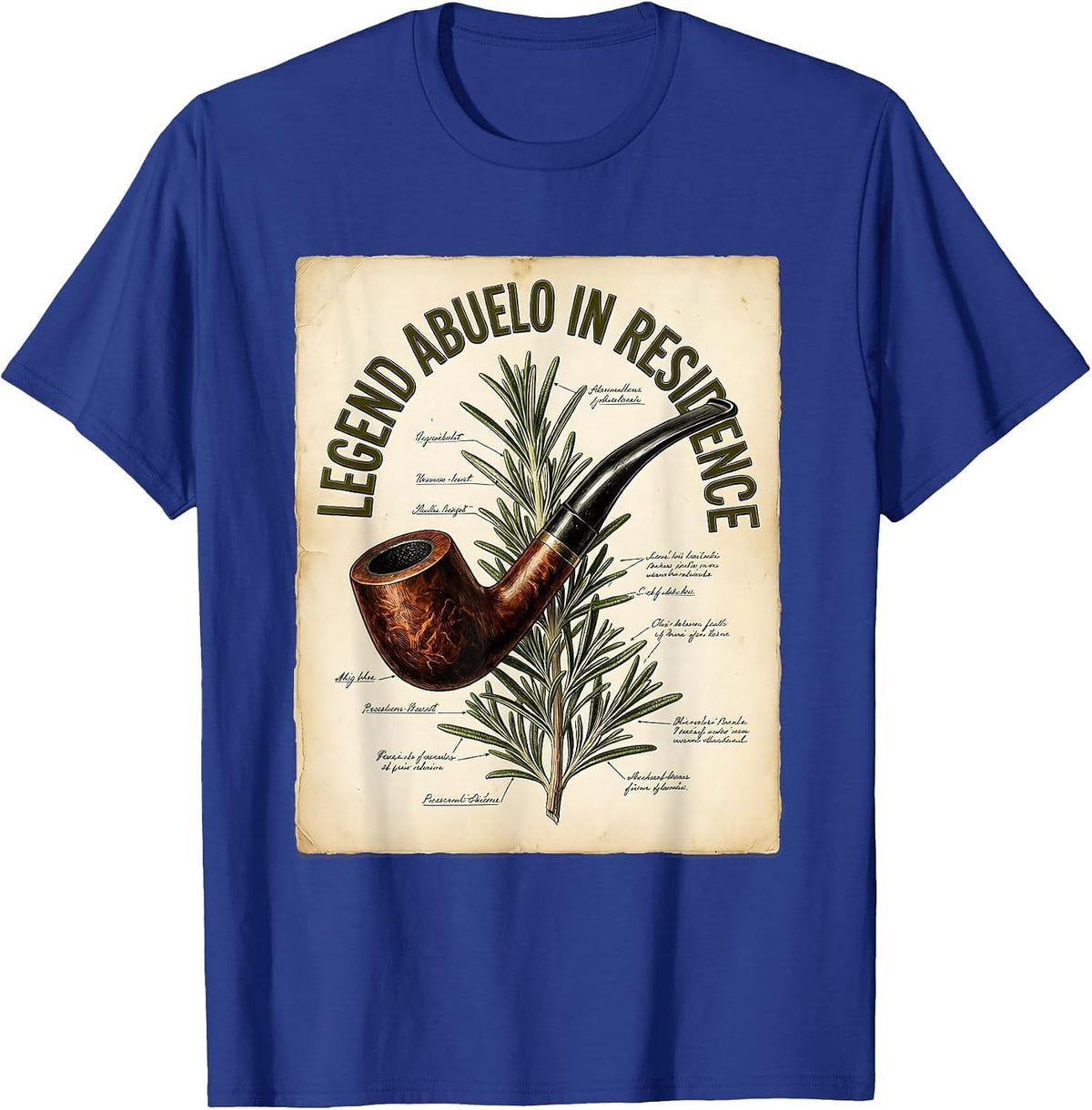 Legend Abuelo In Residence Grandfather Design T-Shirt - Royal Blue