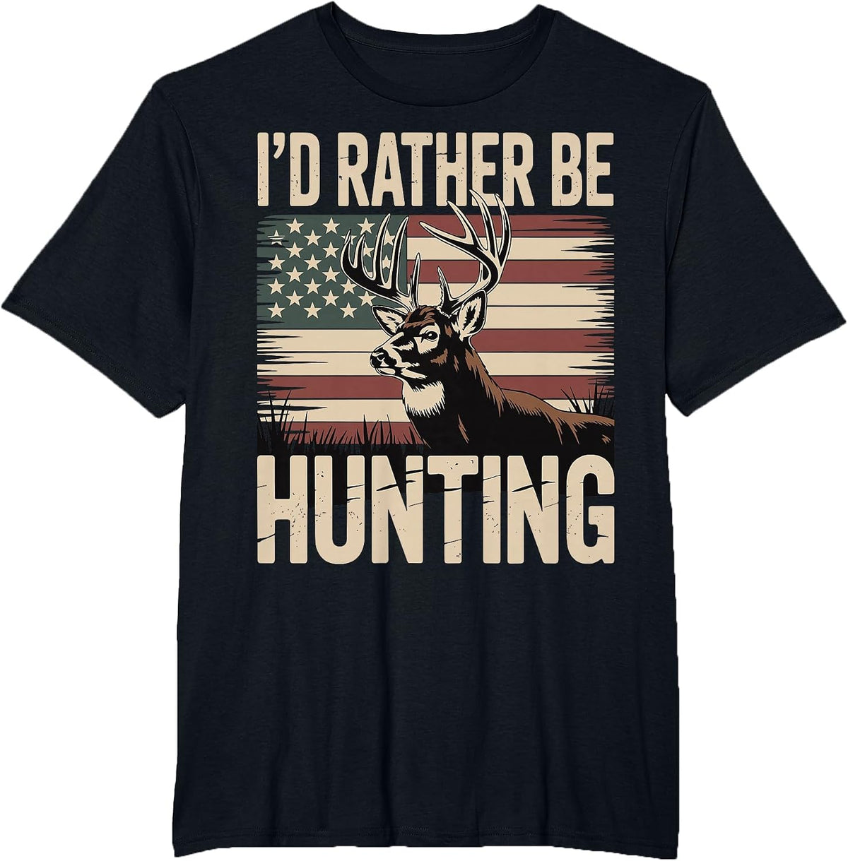 I'd Rather Be Hunting T-Shirt - Black
