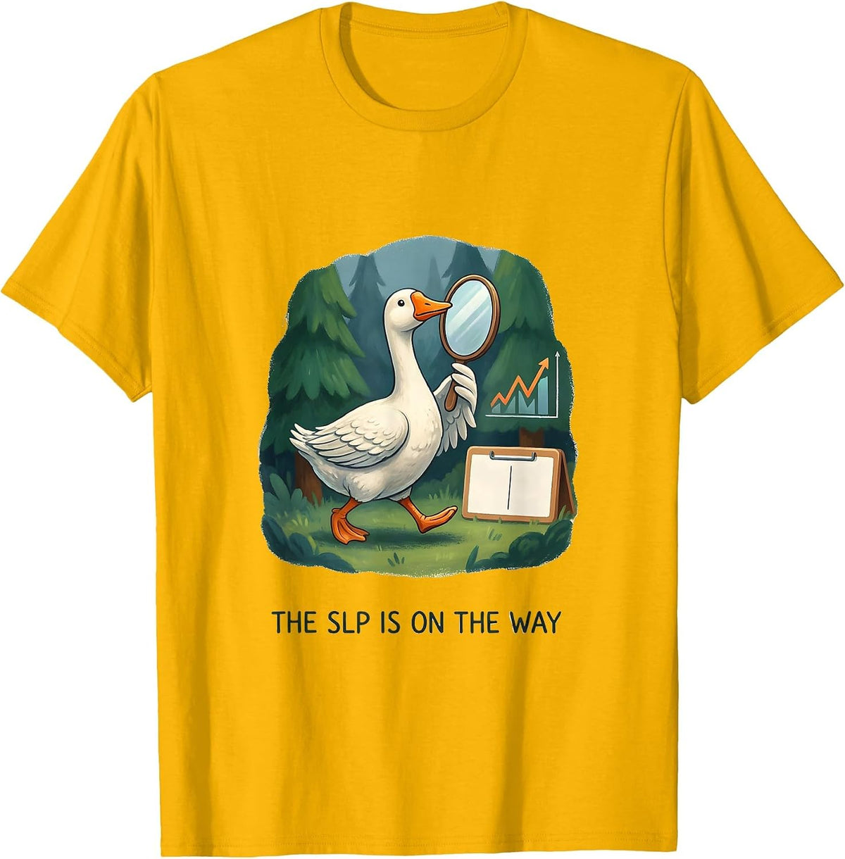 Men's The SLP Is On The Way Funny Special Education Teacher T-Shirt - Golden Yellow