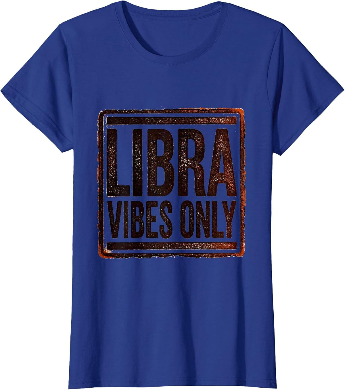 Women's Libra Vibes Only Zodiac Astrology Design T-Shirt - Royal Blue