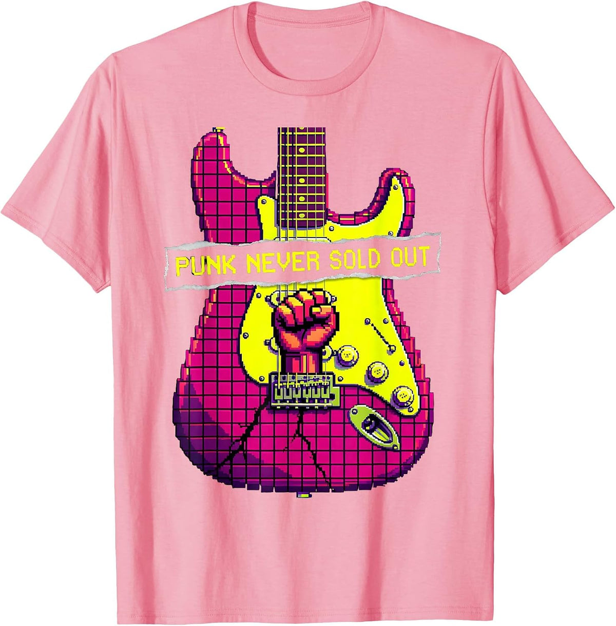 Punk Never Sold Out Punk Rock Design T-Shirt - Pink