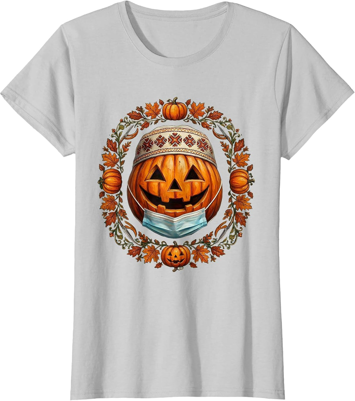 Halloween Surgeon Jack-O-Lantern Underscrub T-Shirt - Silver Grey