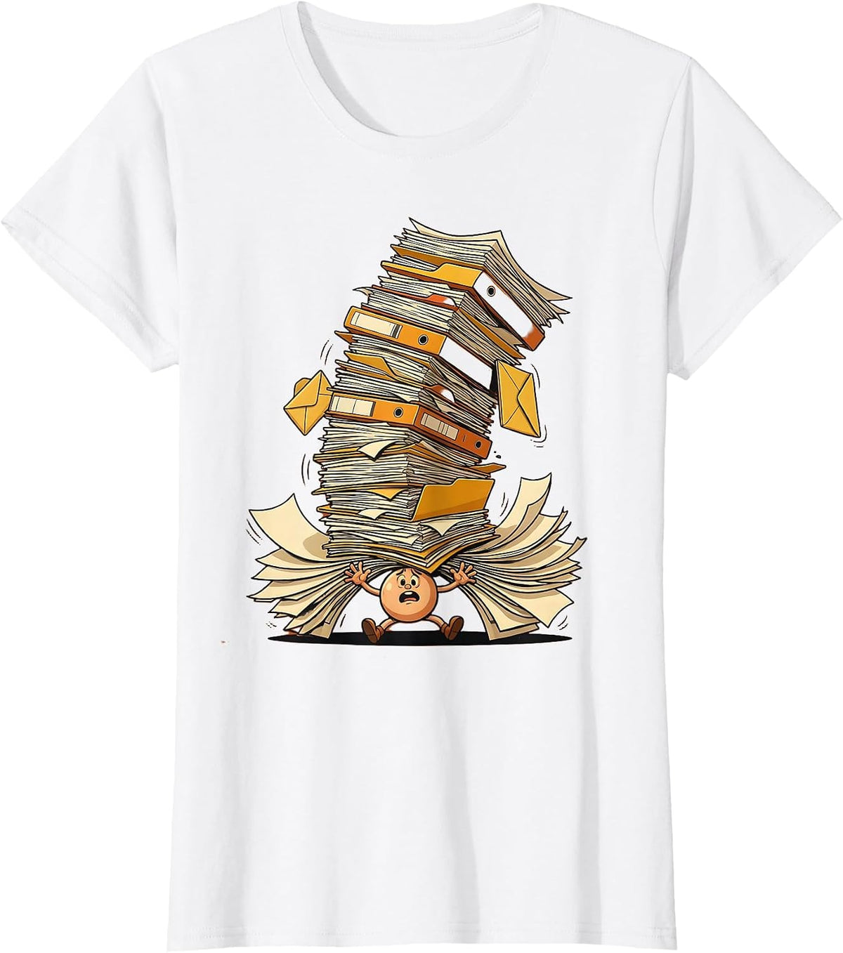 Labor Day Sarcasm Buried in Work Illustration T-Shirt - White