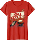 Women's I Only Scratch When Tired Distressed Billiards Pool Player T-Shirt - Red