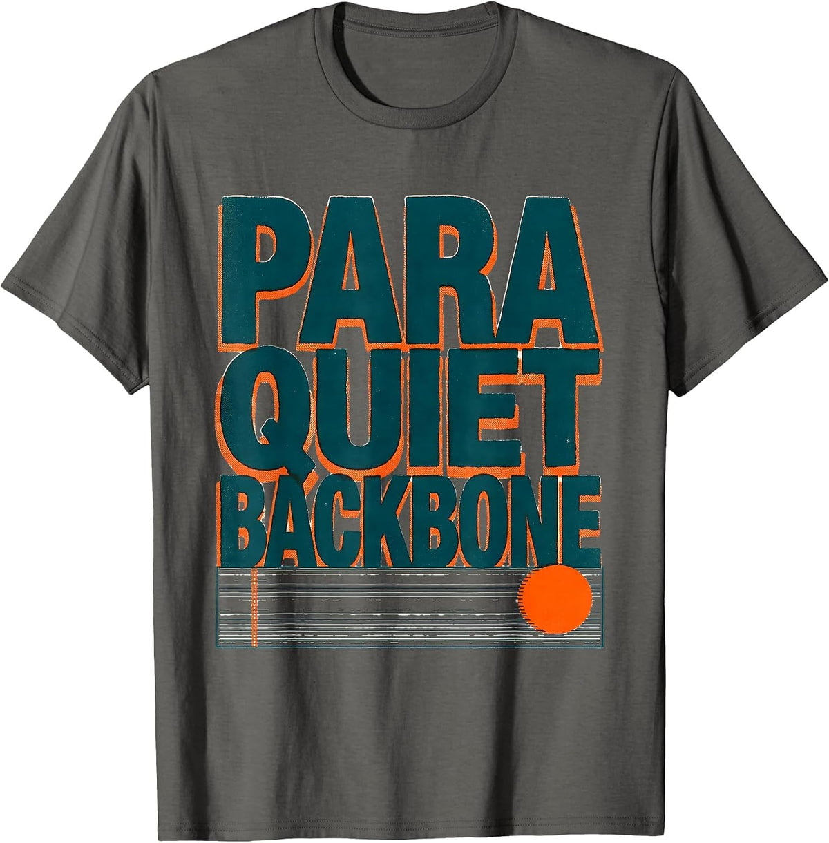 Men's Para Quiet Backbone Risograph Paraprofessional Teacher's T-Shirt - Asphalt Grey