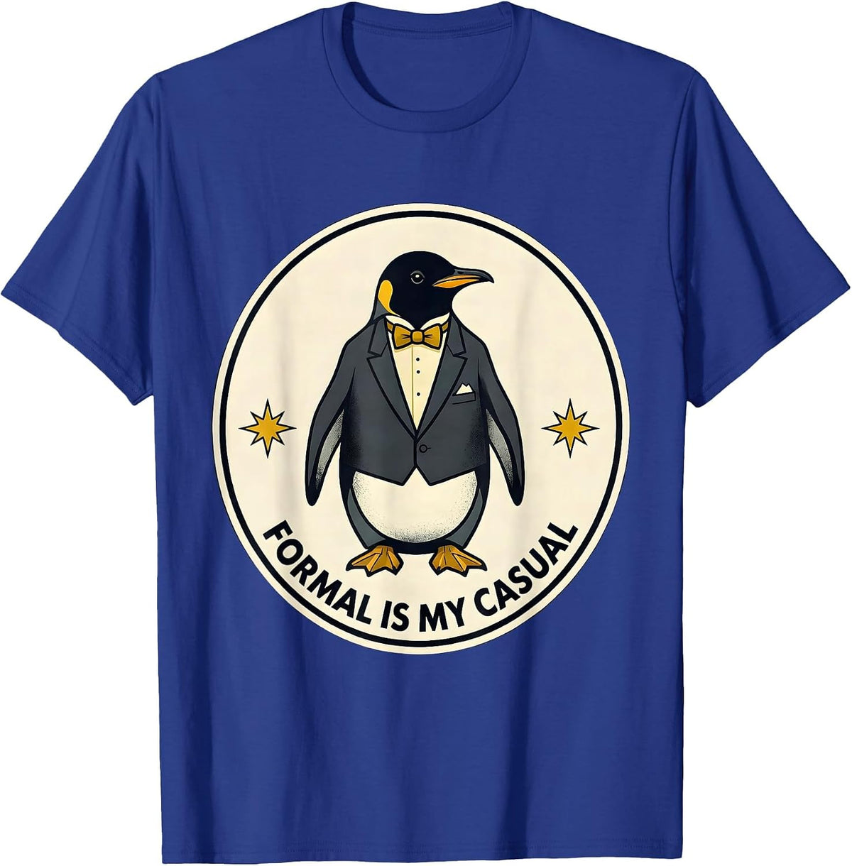 Formal Is My Casual Tuxedo Humor Design T-Shirt - Royal Blue