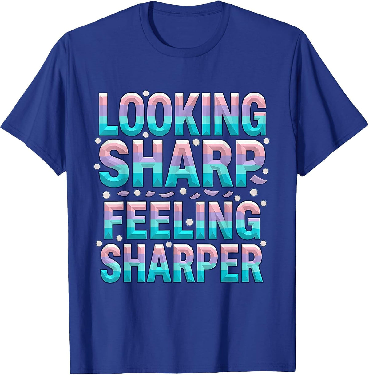 Looking Sharp Feeling Sharper Tuxedo Design T-Shirt - Royal Blue