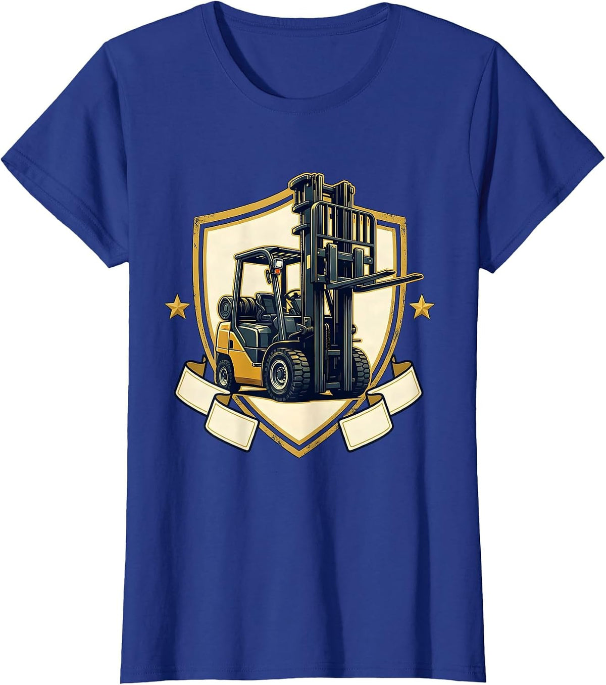 Women's Forklift Operator Emblem Humor Gift T-Shirt - Royal Blue