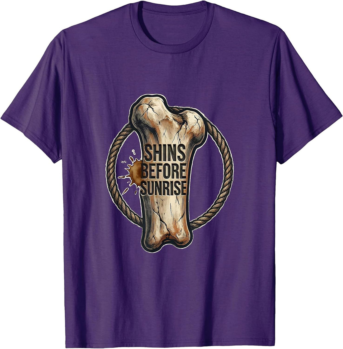 Shins Before Sunrise Boxing Muay Thai Fighter Pride T-Shirt - Purple