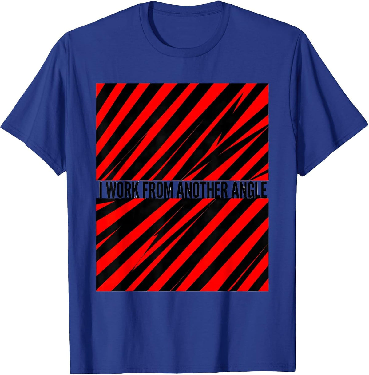 I Work From Another Angle Constructivist Poster Streetwear T-Shirt - Royal Blue