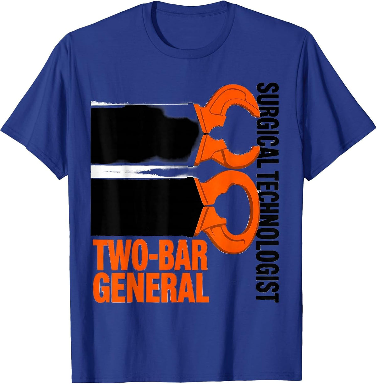 Men's Surgical Technologist Two-Bar General Brutalist Graphic T-Shirt - Royal Blue