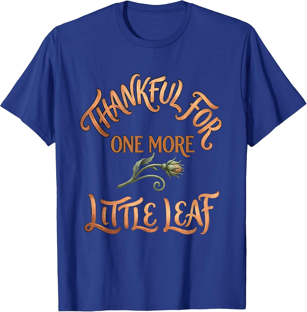 Thankful For One More Little Leaf Boho Dad T-Shirt - Royal Blue