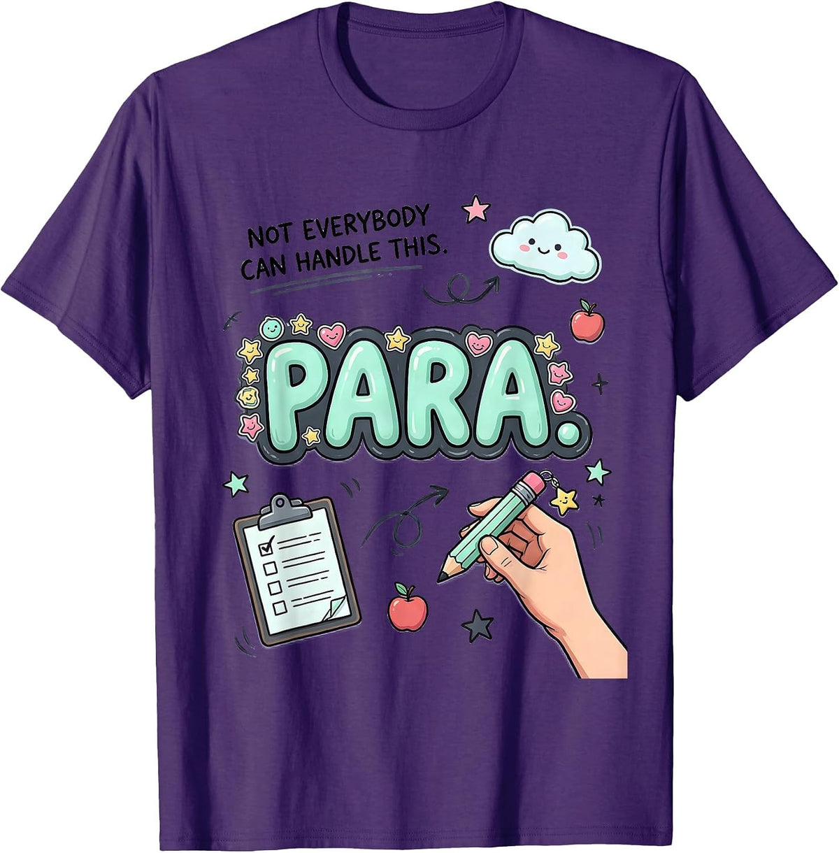 Men's Not Everybody Can Handle This Para Kawaii School Staff T-Shirt - Purple