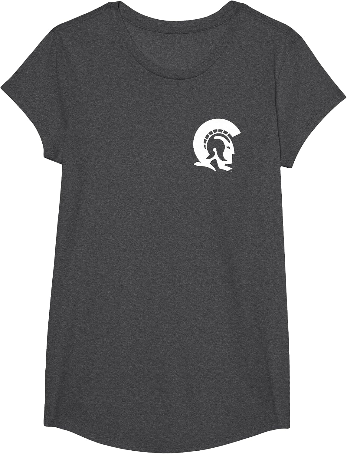 Arkansas Little Rock Trojans Left Chest Icon Logo T-Shirt - Girls Dark Heather Grey
