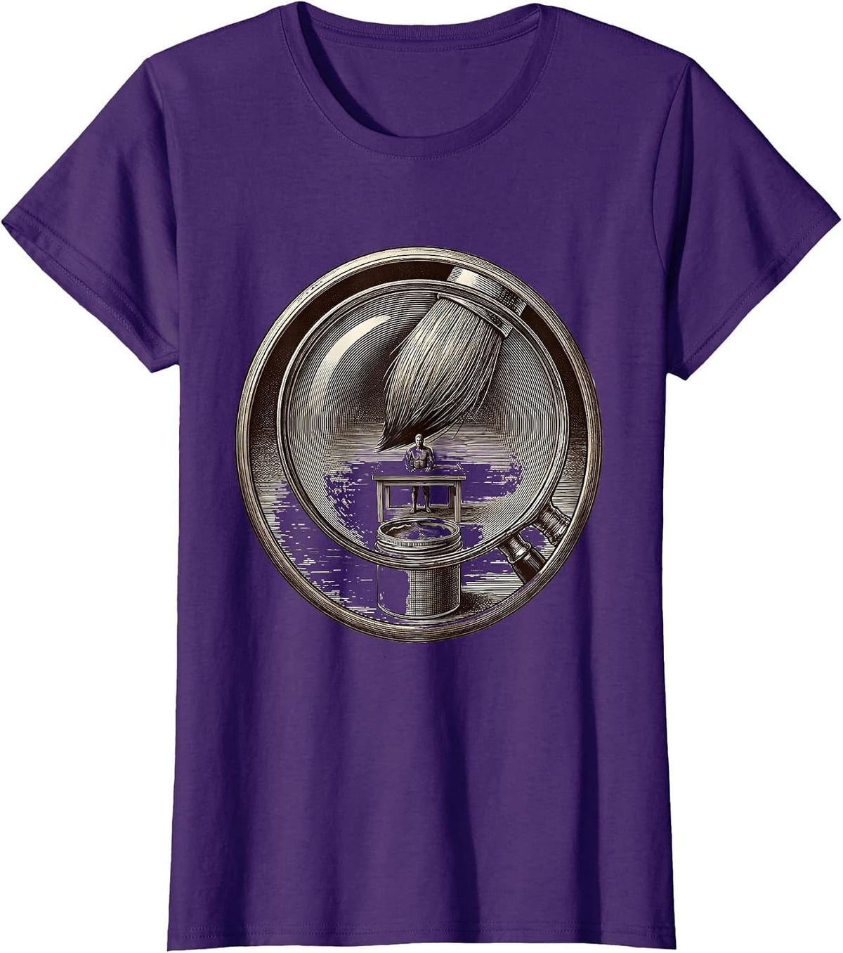 Women's Artistic Miniature Painter Hobbyist Gift Humor T-Shirt - Purple