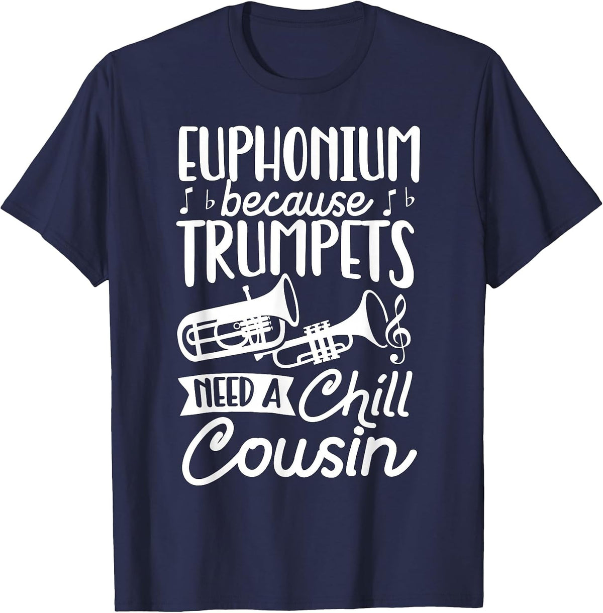 Euphoniumist Orchestra Marching Band Brass Horn Euphonium T-Shirt - Navy Blue