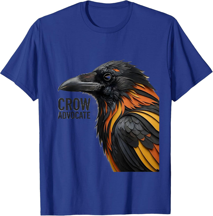 Crow Advocate Gothic Nature Bird Enthusiast Dark Humor T-Shirt - Royal Blue