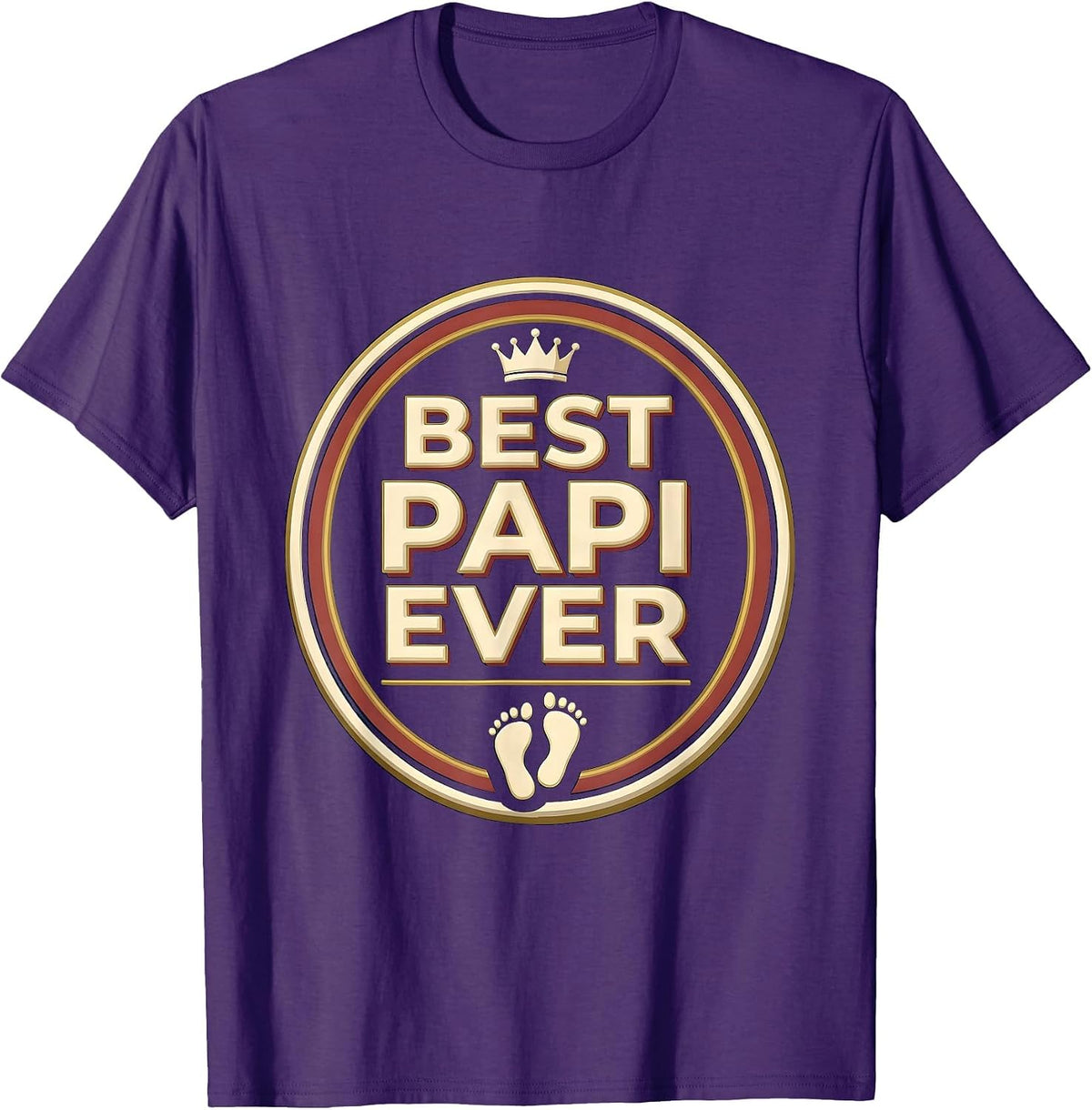 Best Papi Ever Funny Grandpa Gift From Grandkids T-Shirt - Purple