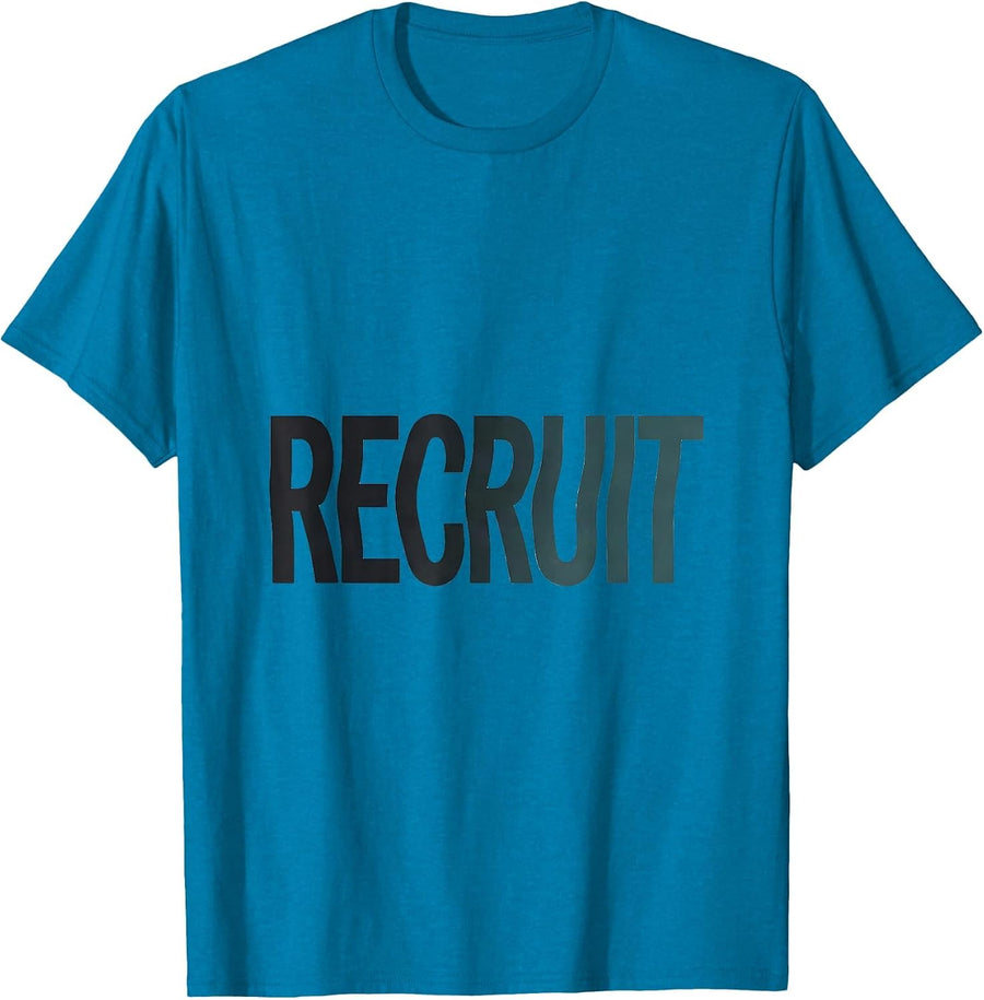 Recruit Minimalist Respiratory Therapist RT Occupational T-Shirt - Sapphire Blue