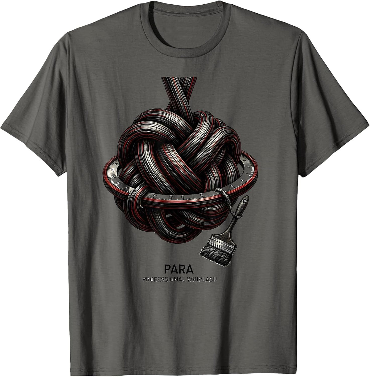 Para Professional Whiplash Funny Paraprofessional T-Shirt - Asphalt Grey