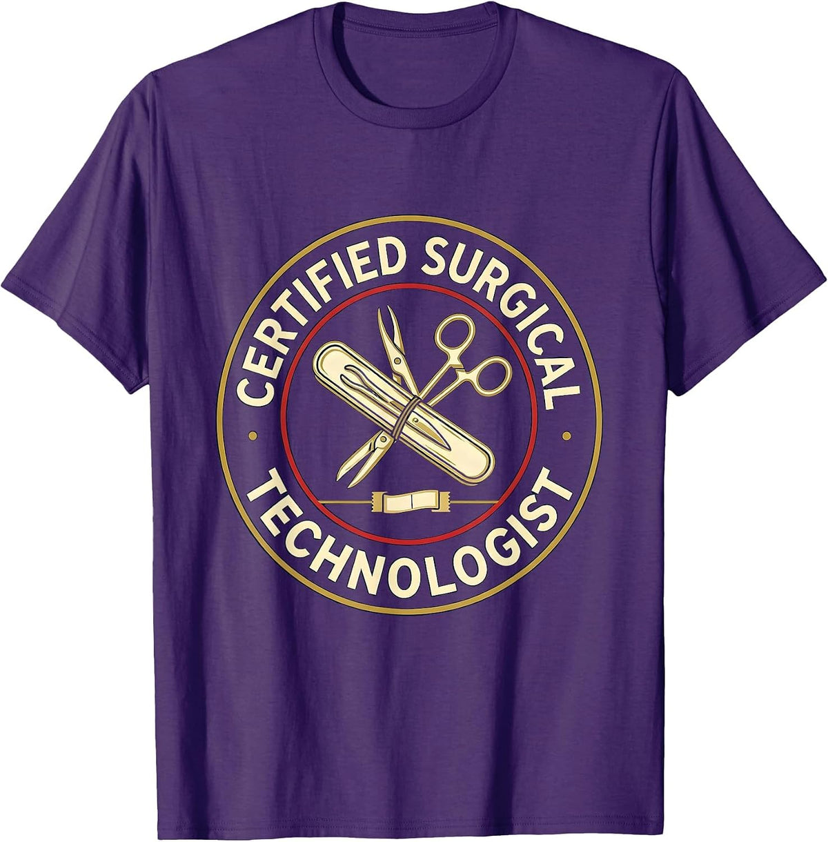 Men's Certified Surgical Technologist Funny Sterile Processing T-Shirt - Purple