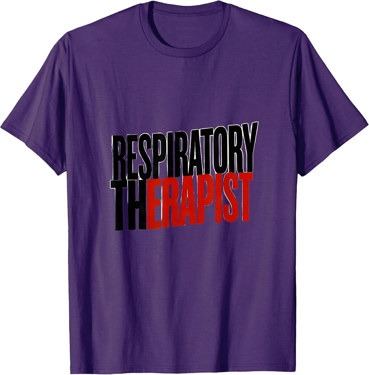 Respiratory Therapist Minimalist RT Professional Pride T-Shirt - Purple