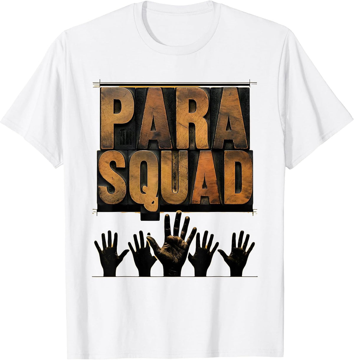 Men's Para Squad Paraprofessional Teacher Aide Appreciation Gift T-Shirt - White