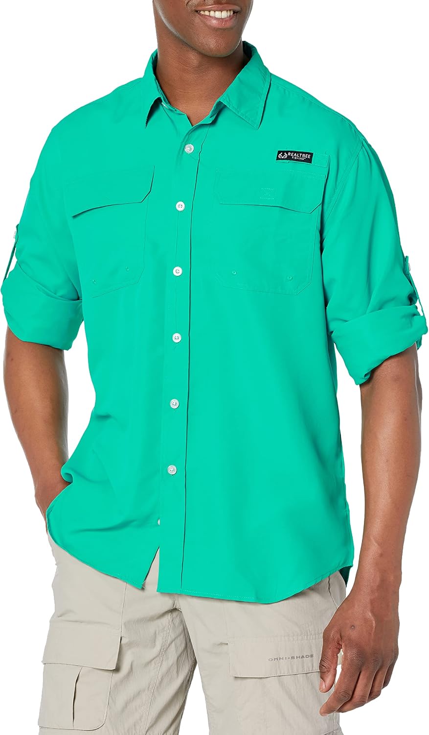 Mens Realtree Long Sleeve Button Down Fishing Shirt - Arcadia