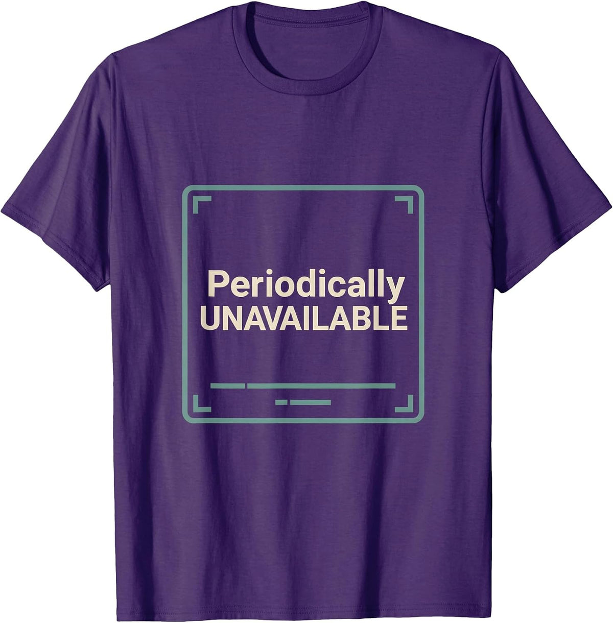 Men's Periodically Unavailable Minimalist Chemistry Pun Science T-Shirt - Purple