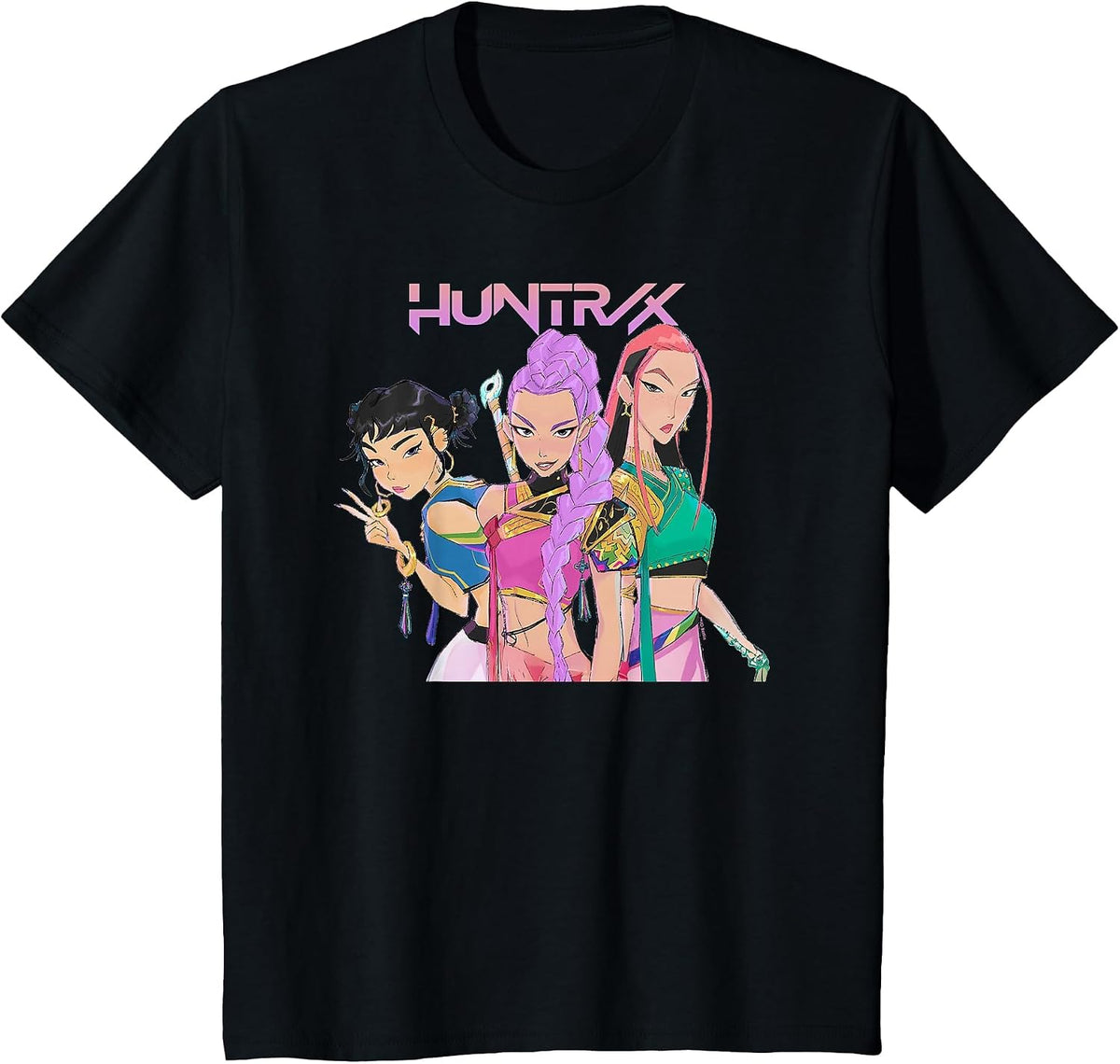 Kpop Demon Hunters HUNTR/X Officially Licensed T-Shirt - Black