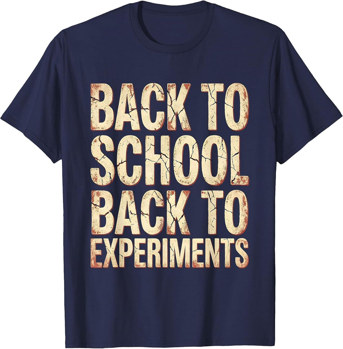 Men's Back to School Science Teacher Experiment Design T-Shirt - Navy Blue