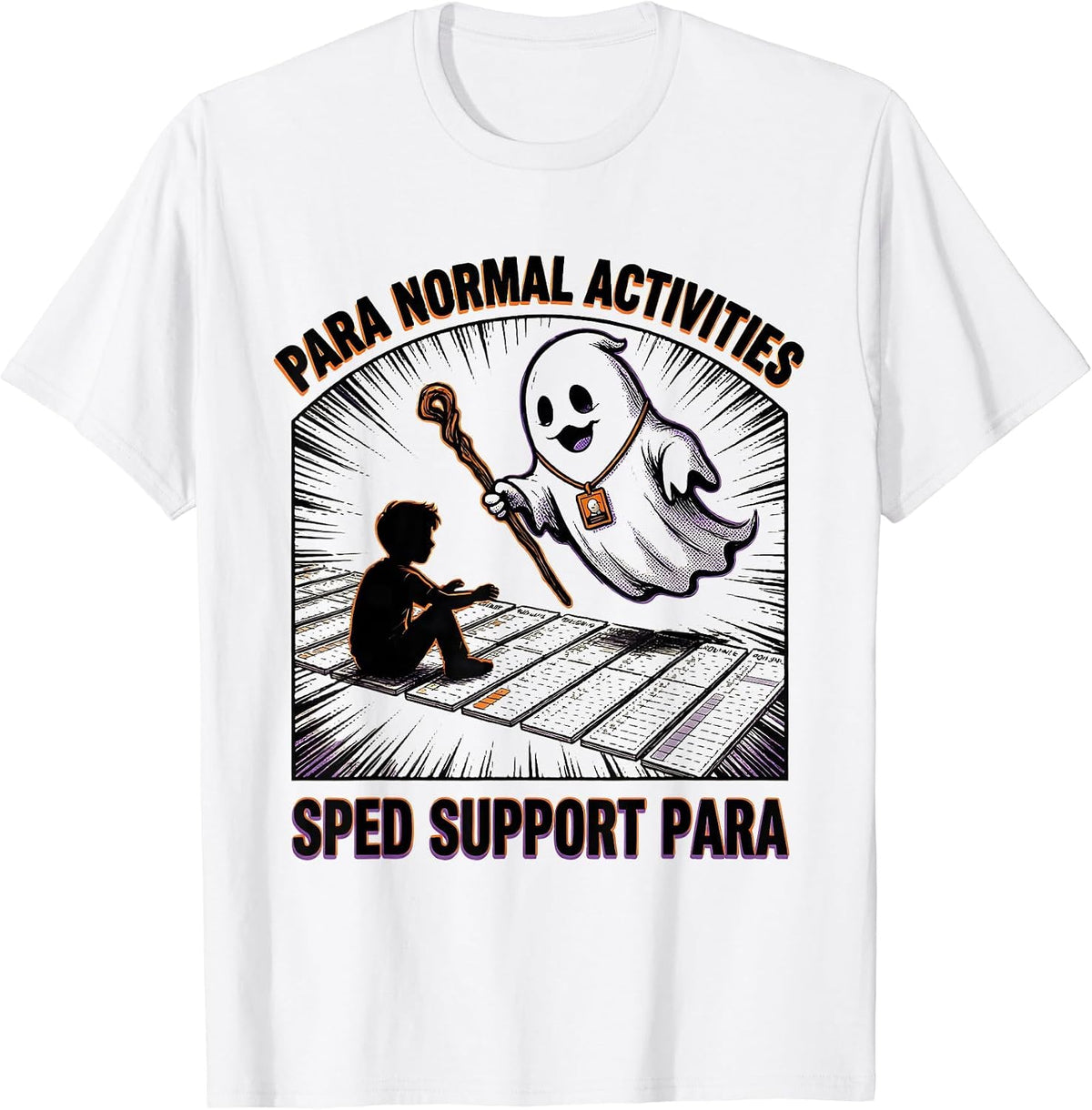 Men's Para Normal Activities SPED Support Para T-Shirt - White