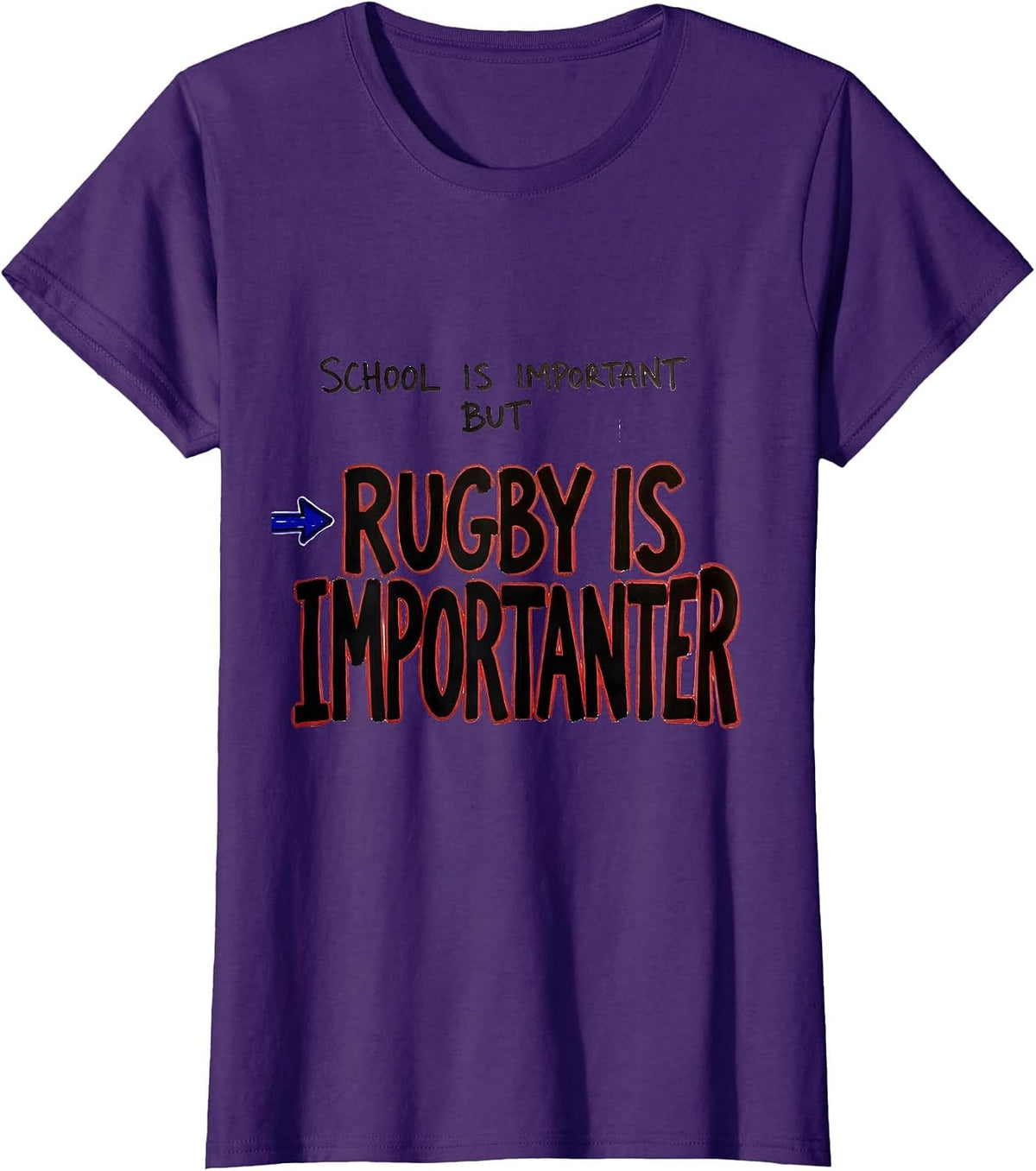 Women's School Is Important But Rugby Is Importanter Youth T-Shirt - Purple