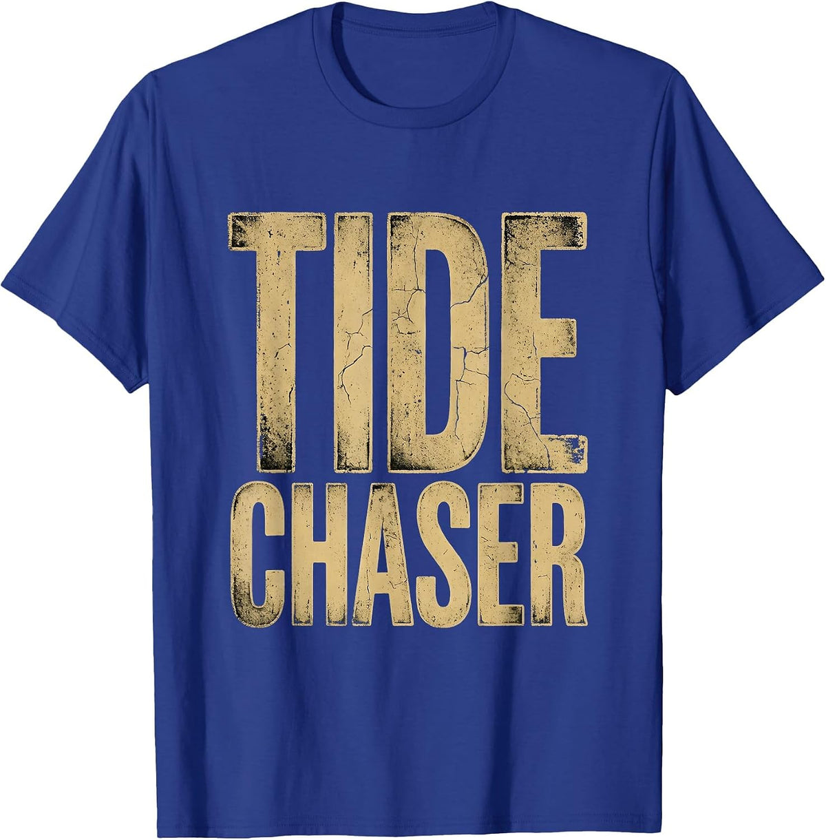 Tide Chaser Beach Men Coastal Wave Design T-Shirt - Royal Blue