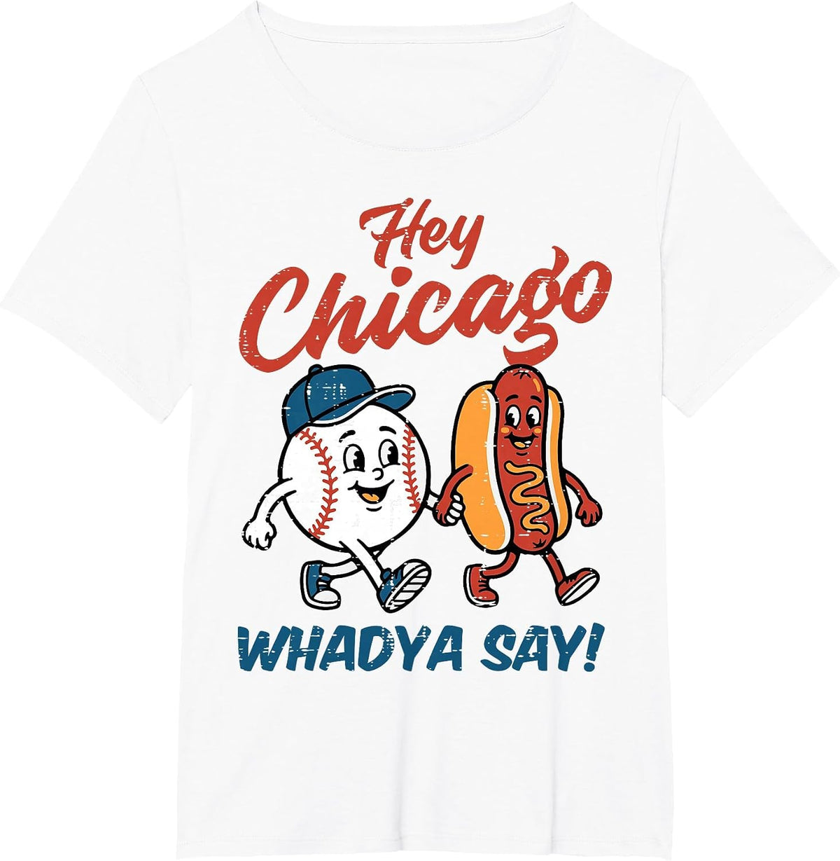 Chicago Baseball Hot Dog Retro Game Sports Fan Men Boys Kids T-Shirt - White