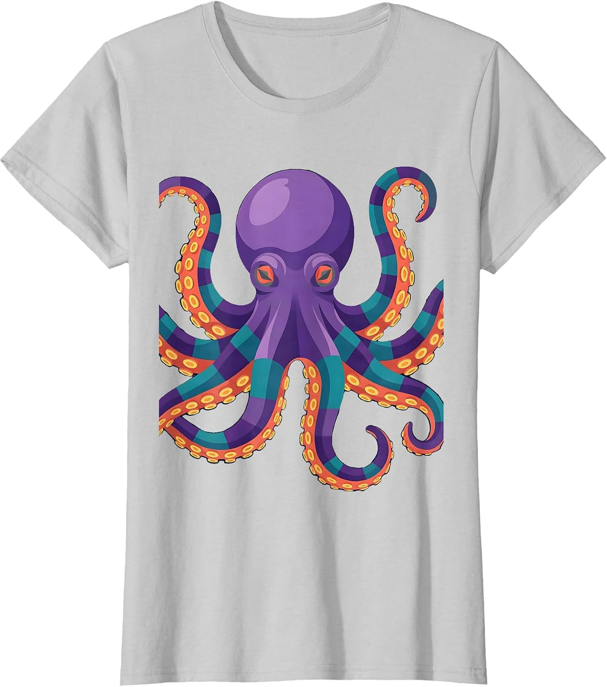 Cosmic Octopus Galaxy Tentacles Space Art T-Shirt - Silver Grey