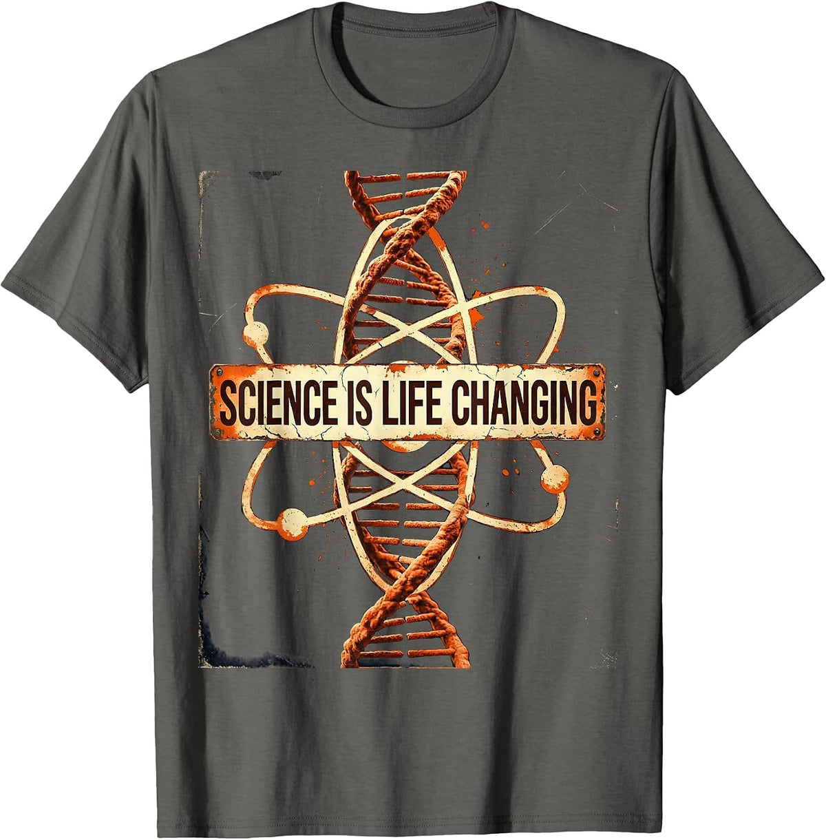 Science Is Life Changing Teacher Design T-Shirt - Asphalt Grey