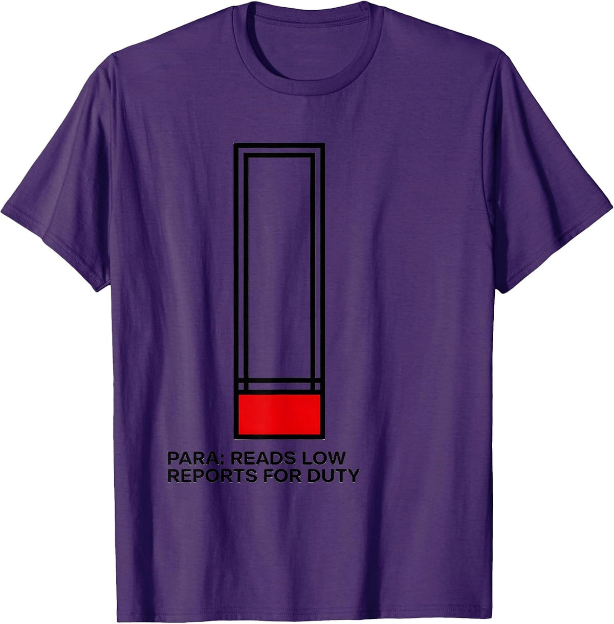 Men's Para Reads Low Reports For Duty Funny Paraprofessional T-Shirt - Purple